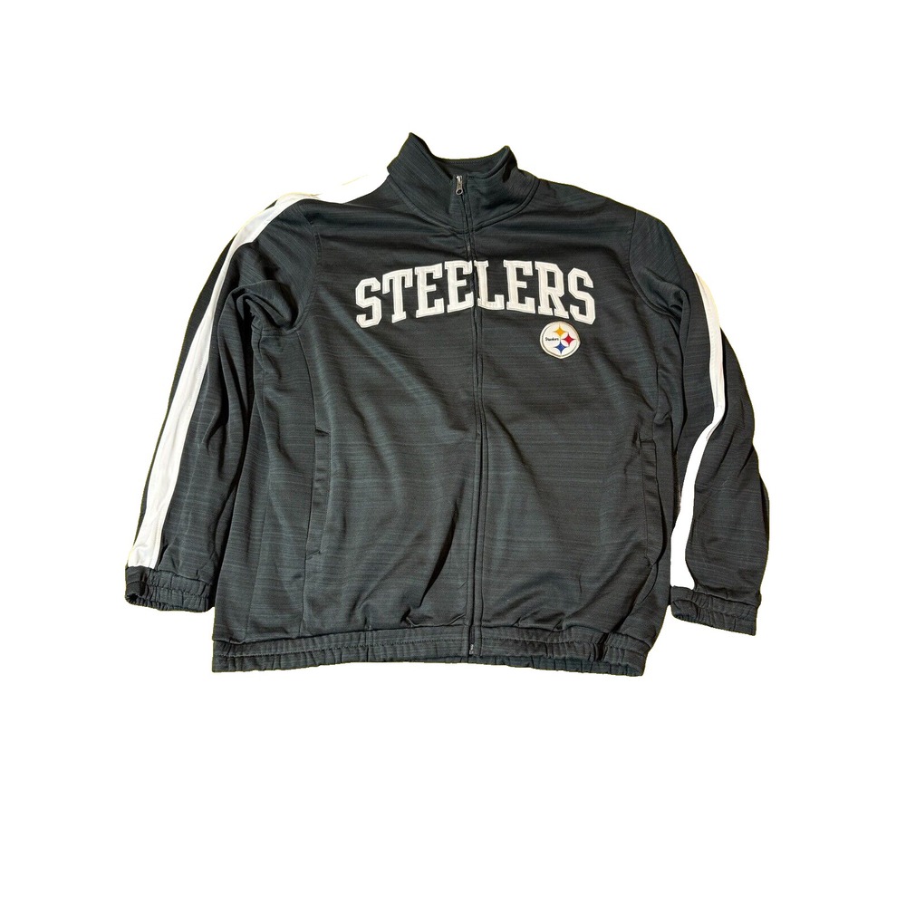 Pittsburgh Steelers NFL Football Zip Up Jacket Track‎ Light Weight SZ Medium MVP
